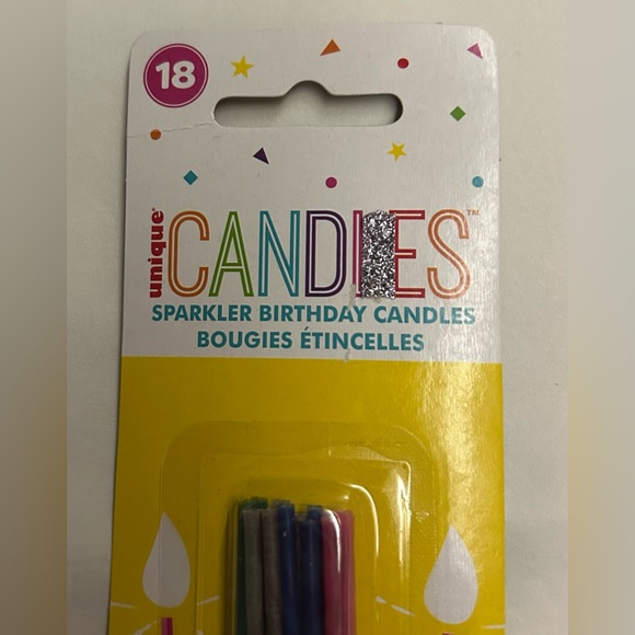 New 2 Packages Unique Candles 3 7/8" 36 Total Candles Sparkler Pink Blue Green - Picture 11 of 13